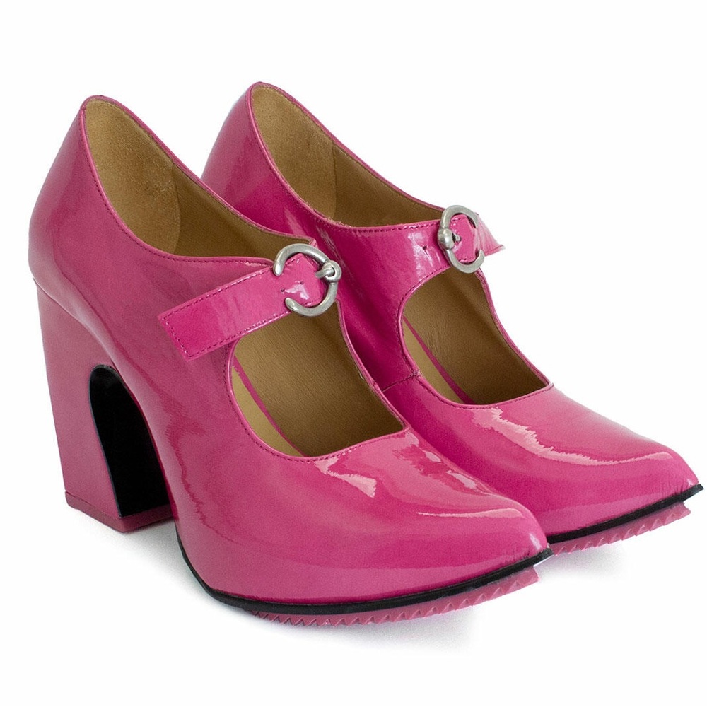 John Fluevog Pink Mary Jane Heels